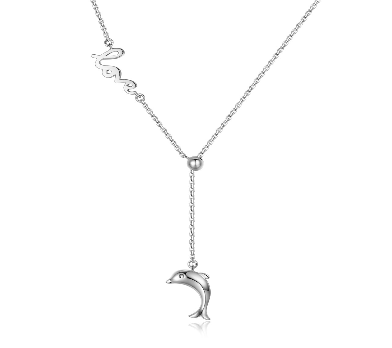 海豚Y字项链-0